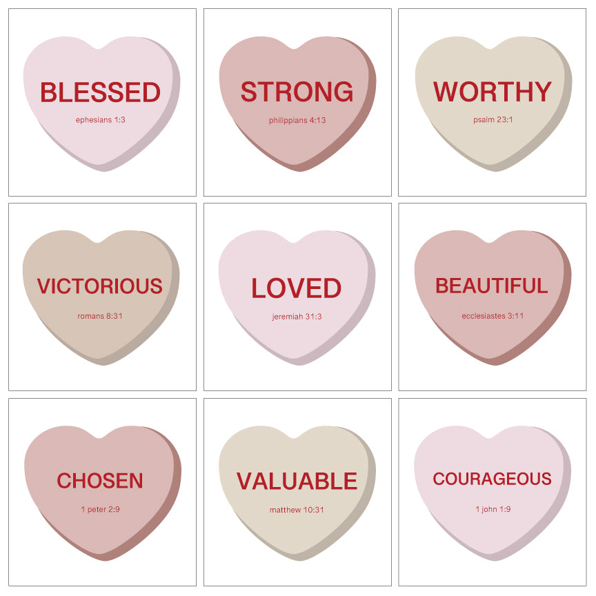 Candy Heart Reminder Set